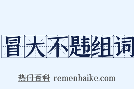 冒大不韪组词是什么意思的图片